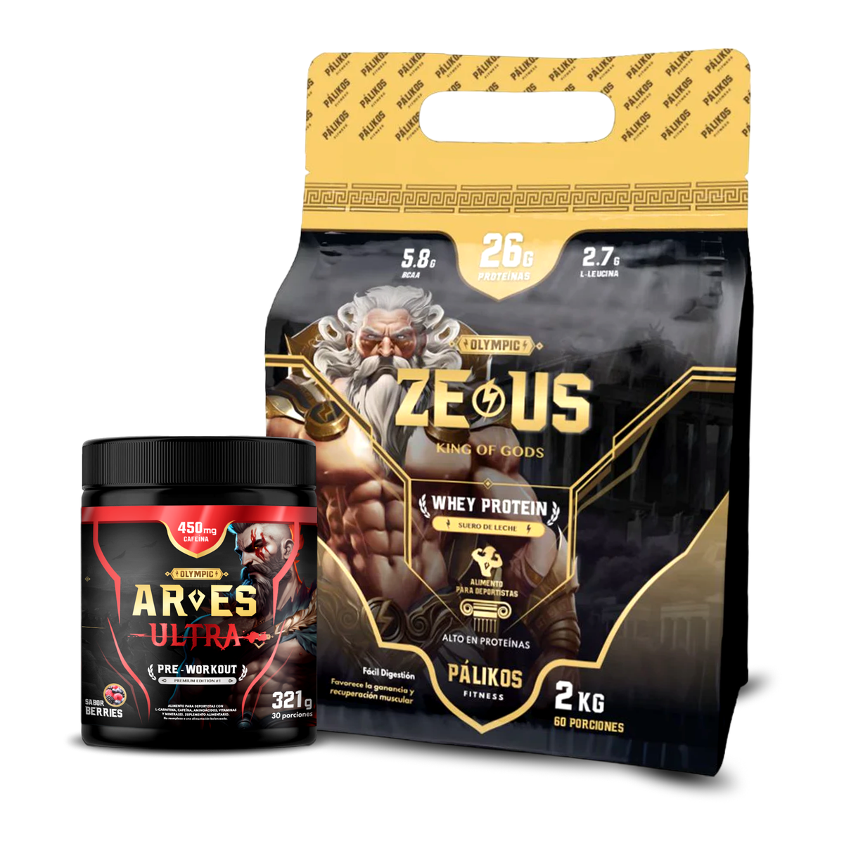 pack ahorro proteina 2 kg y ares