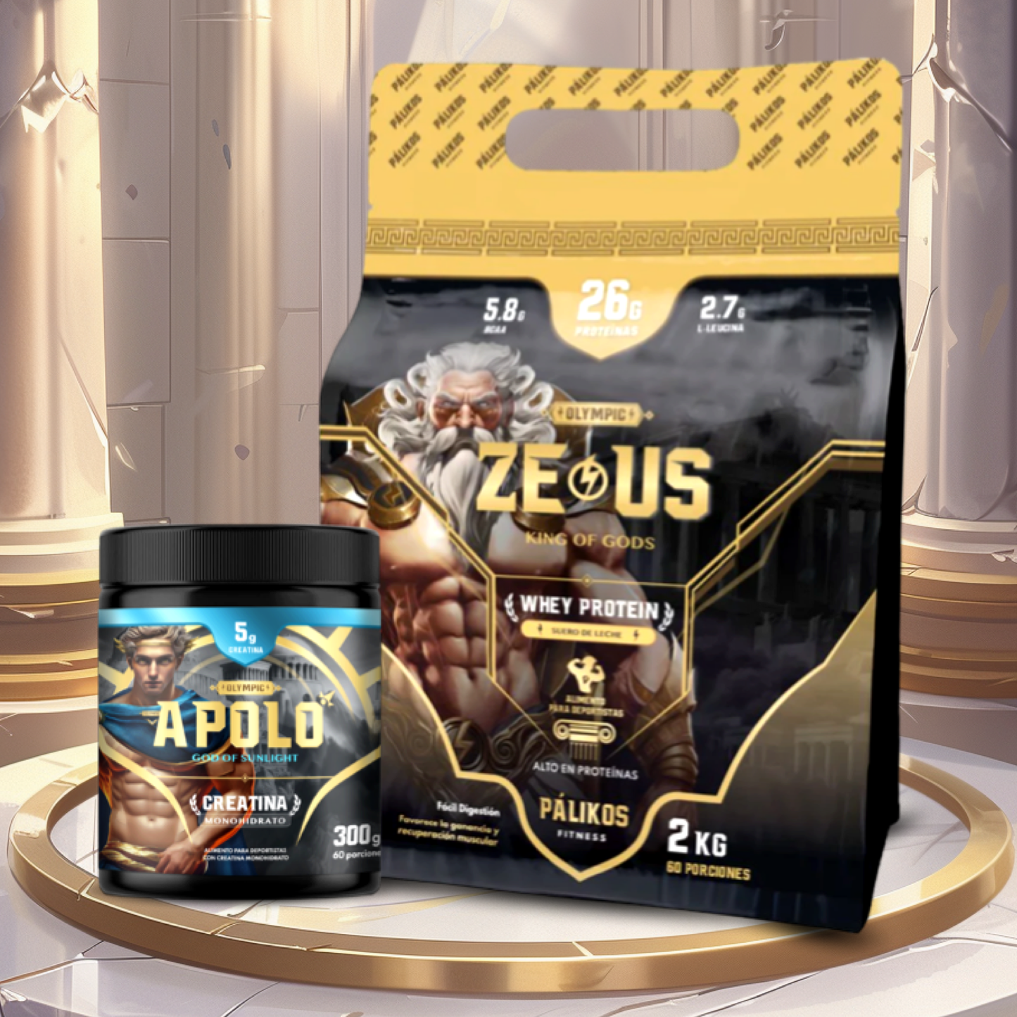 pack guerrero proteina doypack y creatina