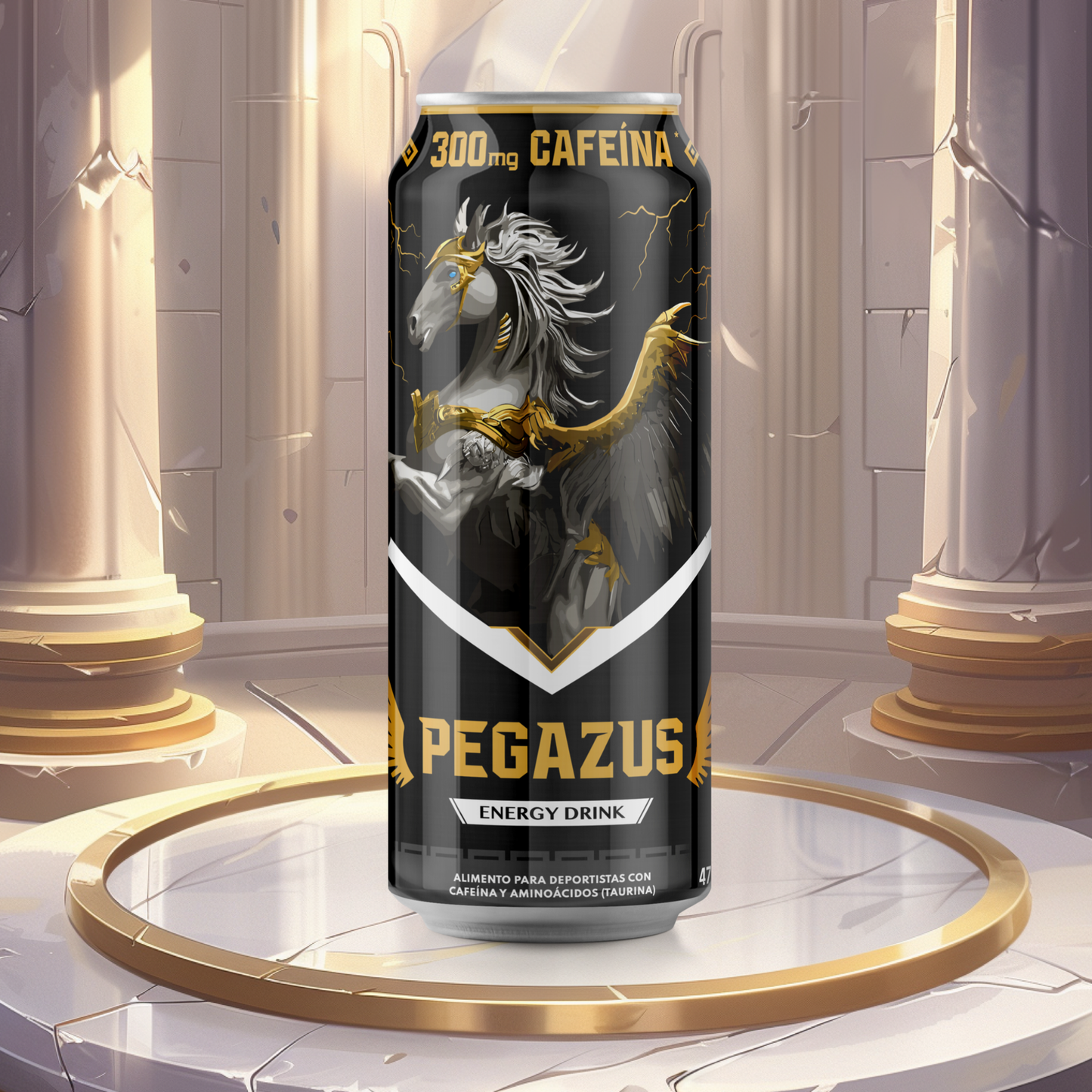 Lata de Pegazus, energética divina para máxima energía y enfoque