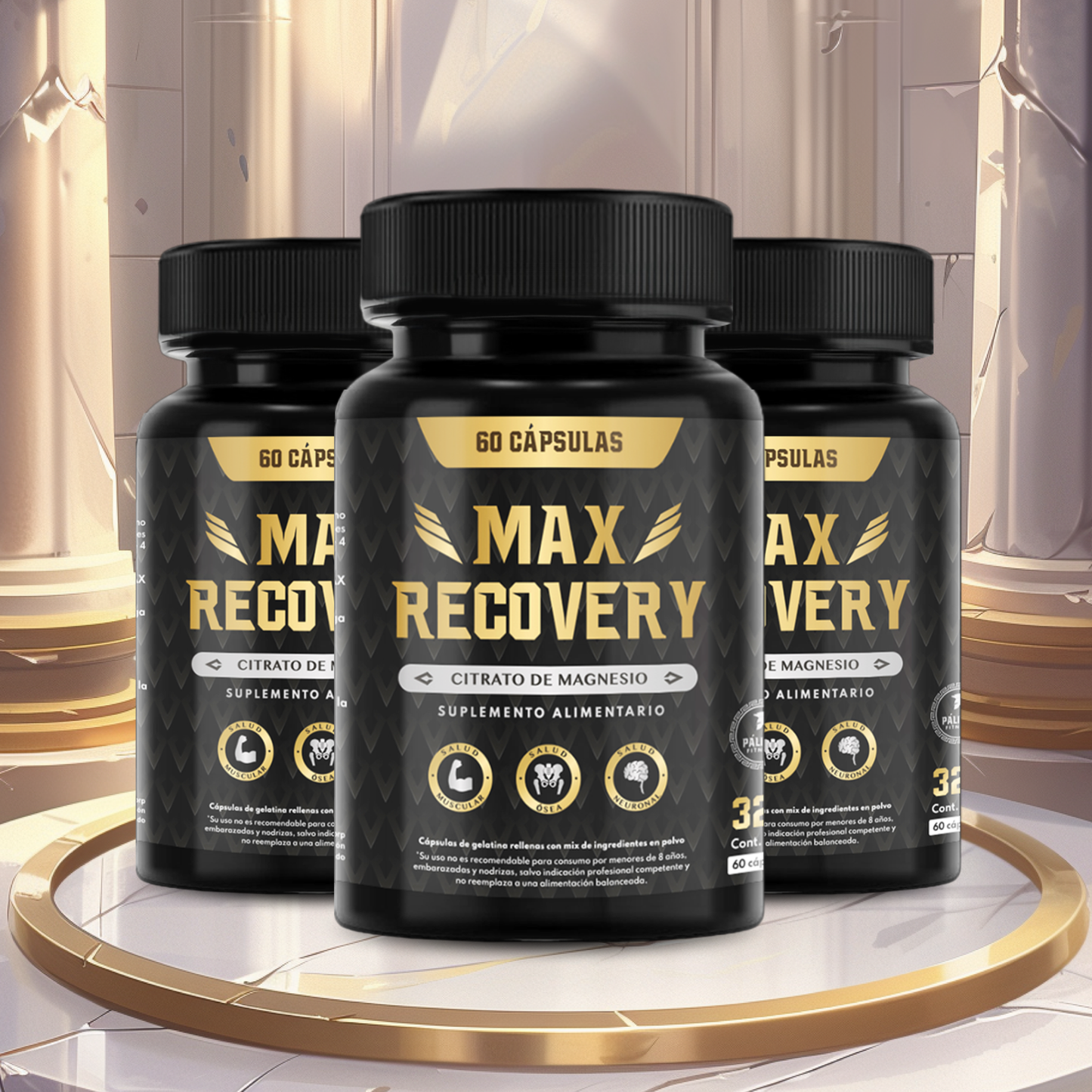 Promo X3 MAXRECOVERY Citrato de Magnesio 90 cápsulas