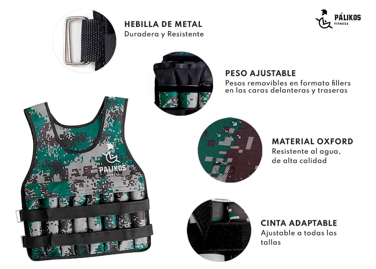 Chaleco de Peso Ajustable PALIKOS 15-20 kg.
