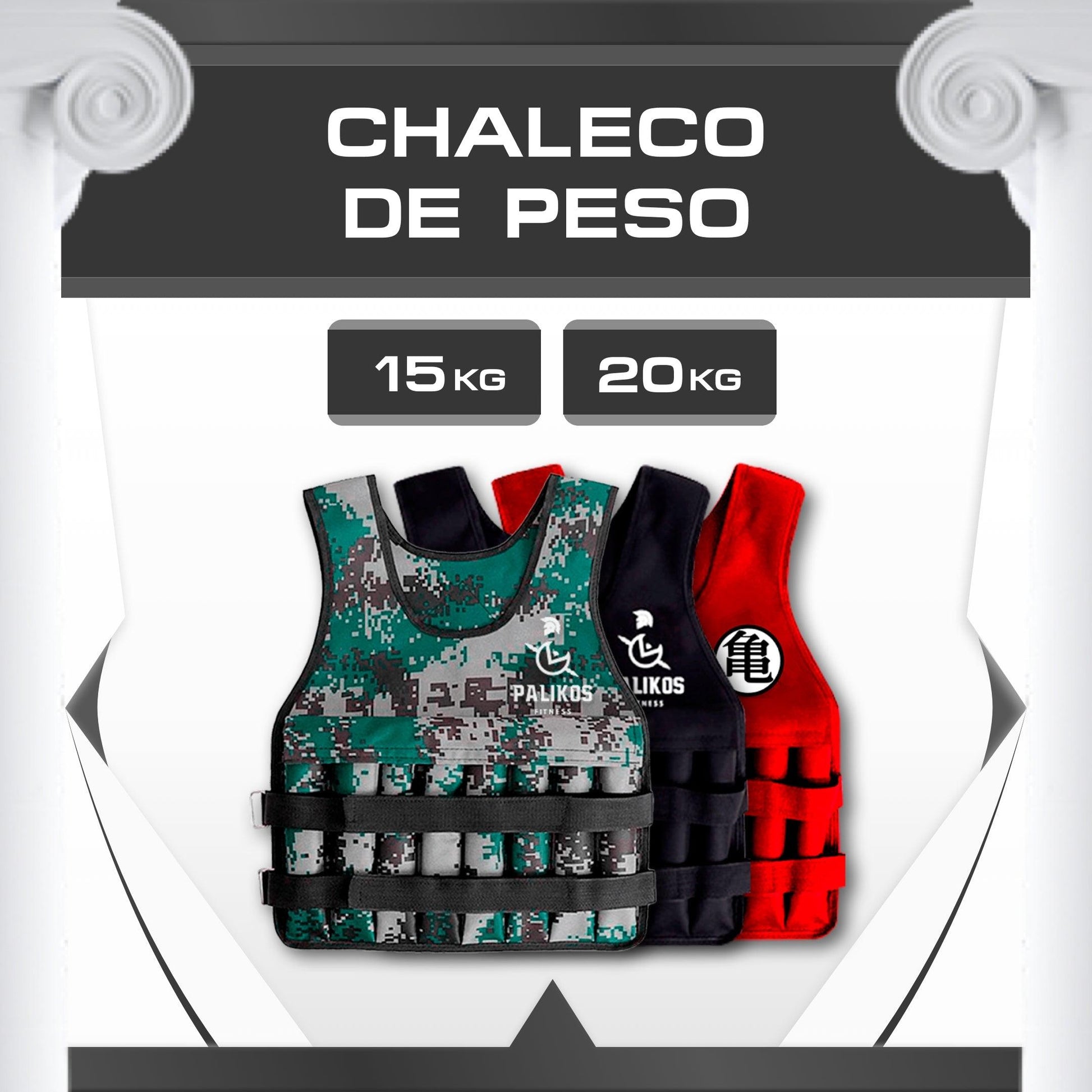 PACK OLYMPUS PRO 🏆 | Chaleco de Peso (15 o 20 KG) + Apolo ✨ + Zeus⚡.