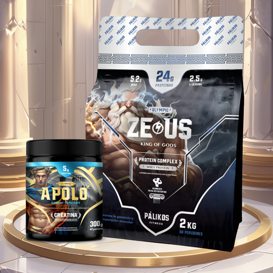 PACK GUARDIÁN 💠⚡ | PROTEÍNA ZEUS COMPLEX 2KG ⚡ [60 serv] Doypack + CREATINA APOLO  [60 serv]