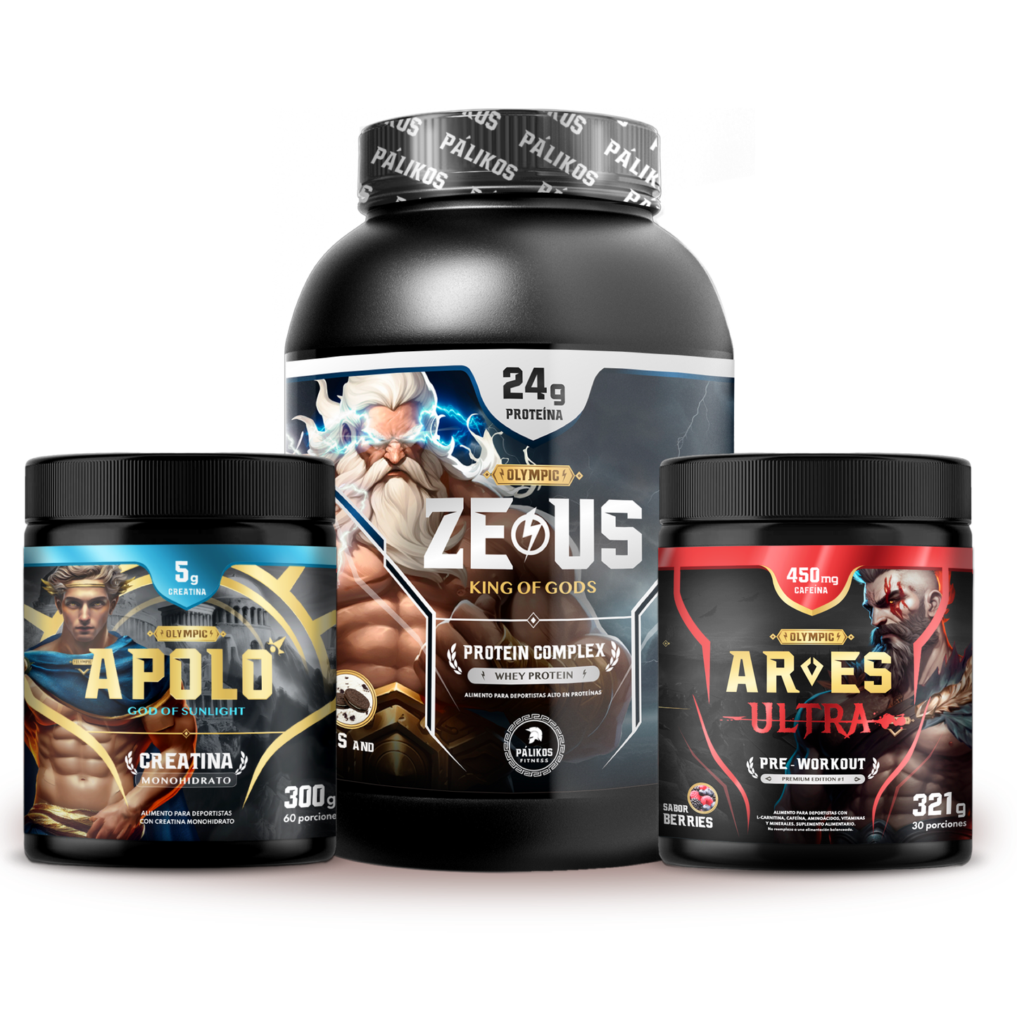 PACK PODER SUPREMO 💎 | ZEUS COMPLEX ⚡ [60 serv] + APOLO ✨ [60 serv] + ARES ULTRA 🔥 [30 serv]