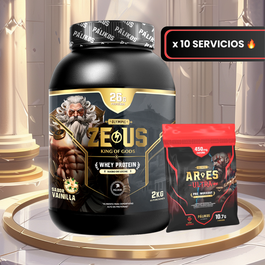 PROMO SUPLEMENTO  | ZEUS [Tarro]  | Proteína Whey [60 serv] + x10 ARES🔥 [Sachet]