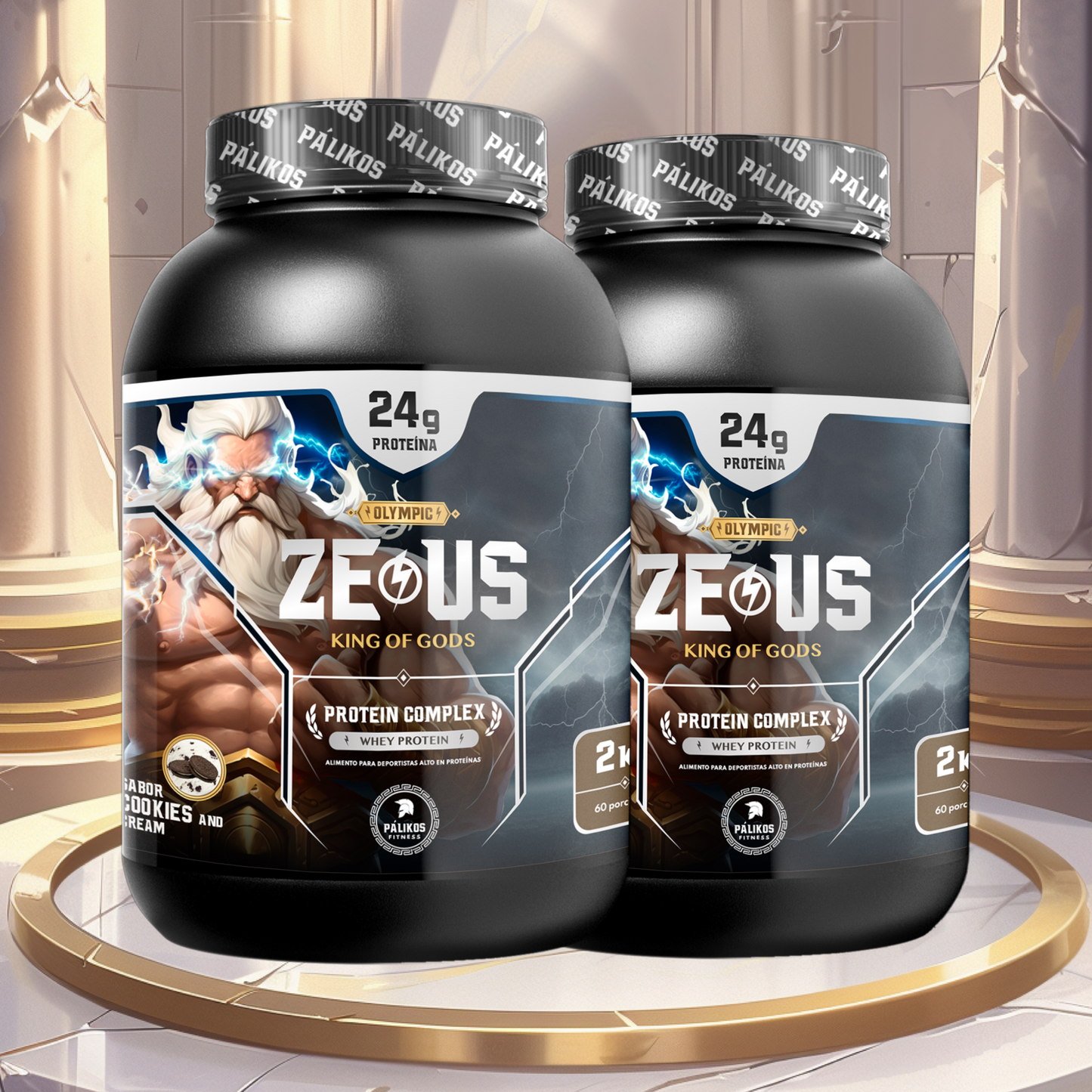 PROMO x2 | ZEUS COMPLEX [Tarro] ⚡️ 2 KG | Proteína Whey [120 serv]