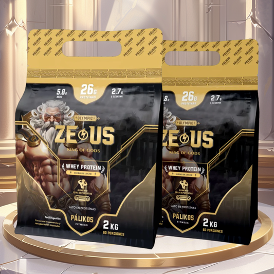 PROMO x2 | ZEUS [DoyPack] ⚡ 2 KG | Proteína Whey [120 serv]