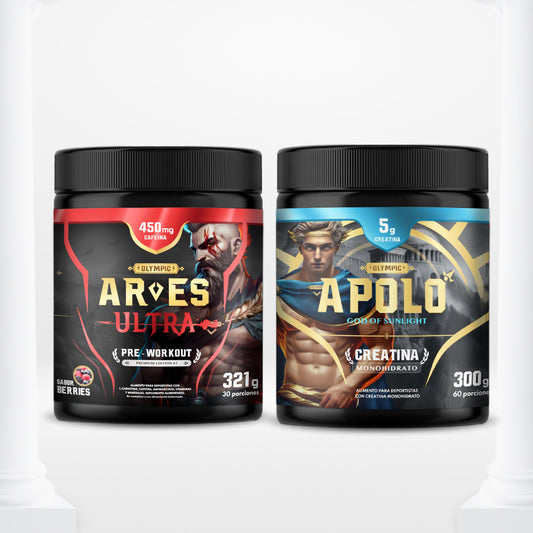PACK FUERZA X-TREME 💥 | Olympic Apolo✨ (Creatina) + Ares ULTRA🔥 (Pre-Entreno) (CYBERPALIKOS)