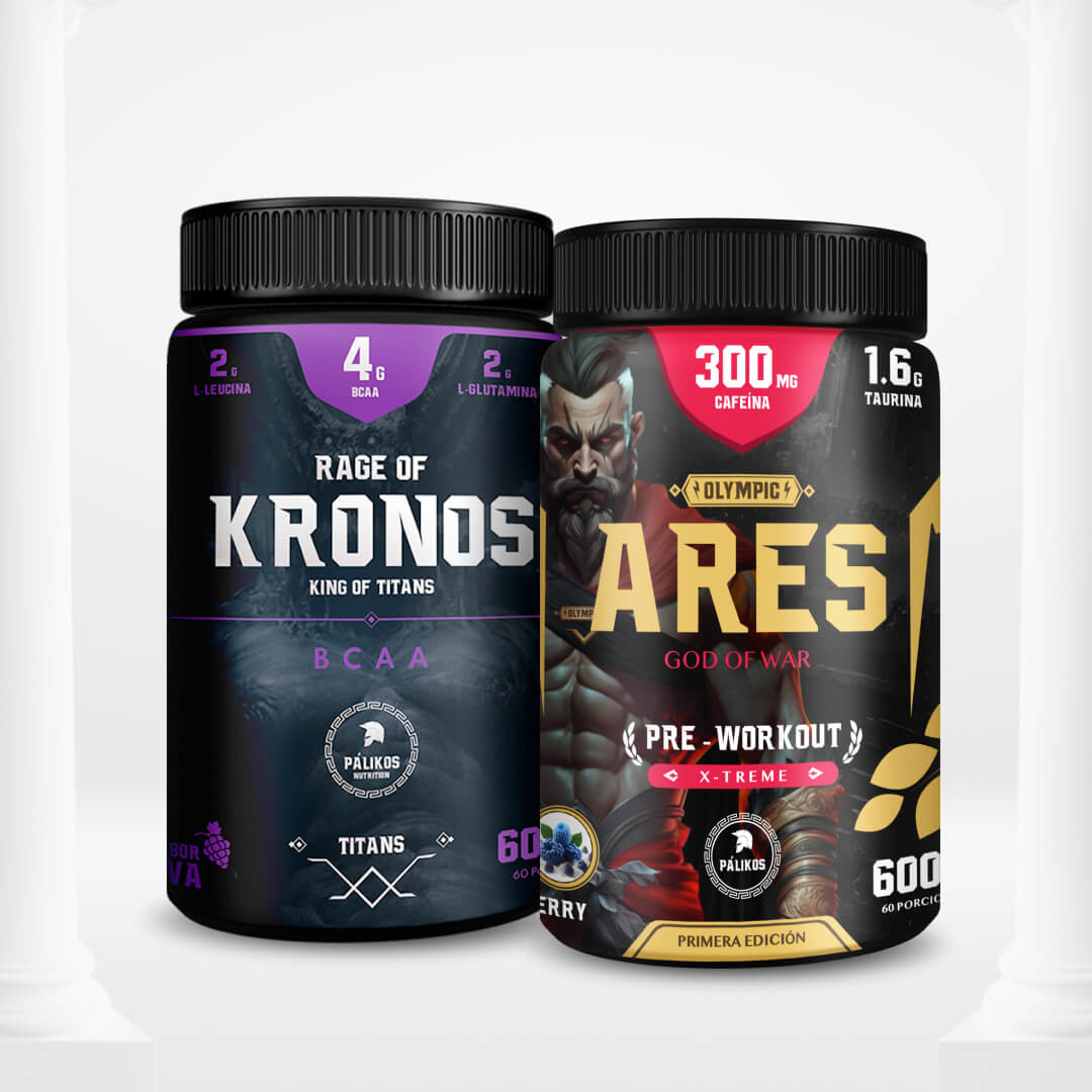 PACK FUERZA TITÁNICA 💪🏼 | Ares ULTRA (Pre-Entreno) + Kronos (BCAA) (CYBERPALIKOS)