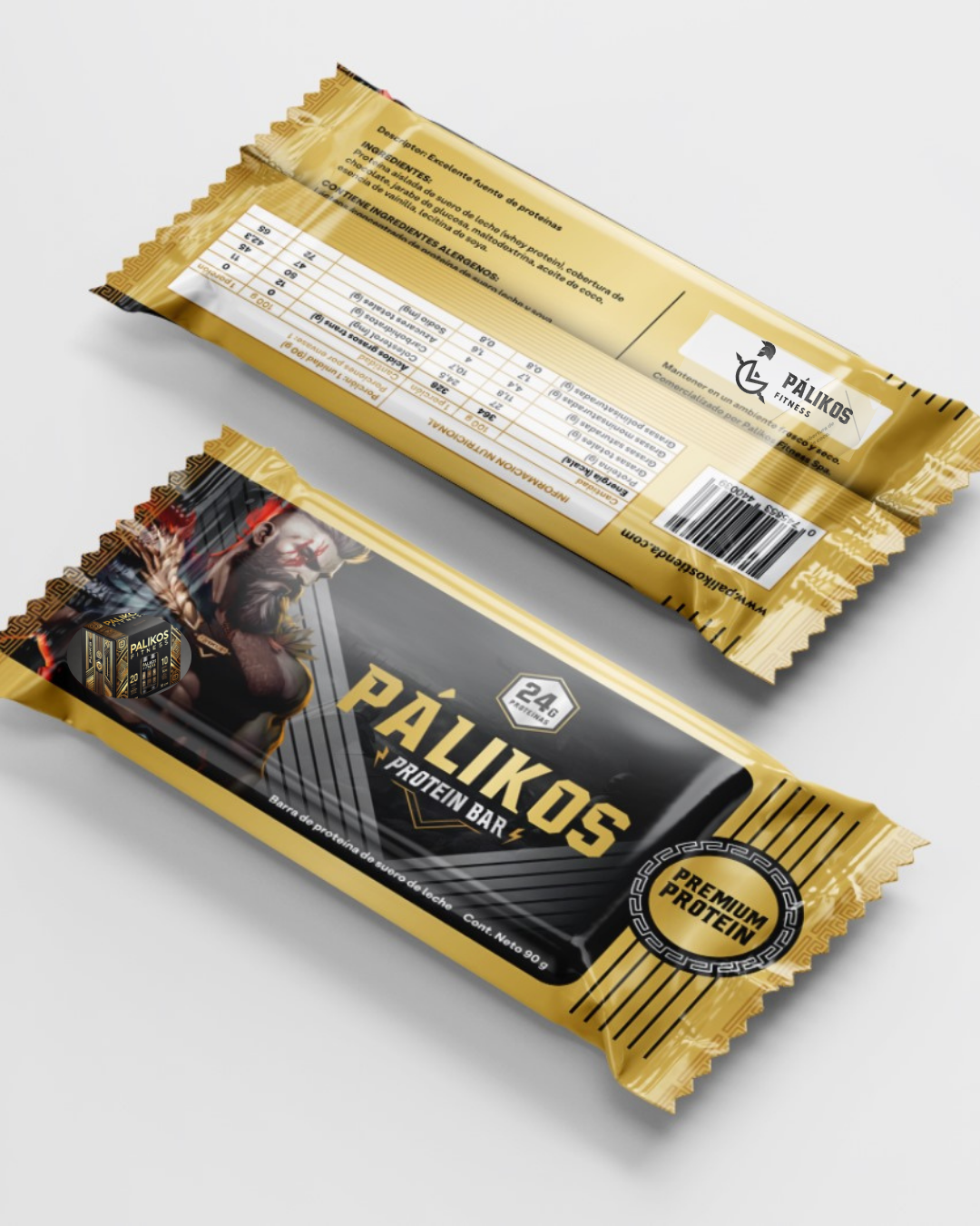 Pack de 12 Barras de Proteína Palikos Fitness - 20g de proteína por barra